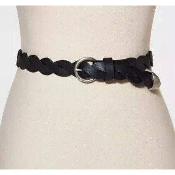 Universal Thread Accessories - Universal Thread Women's Rope Style Belt Size Large Faux Black Leather